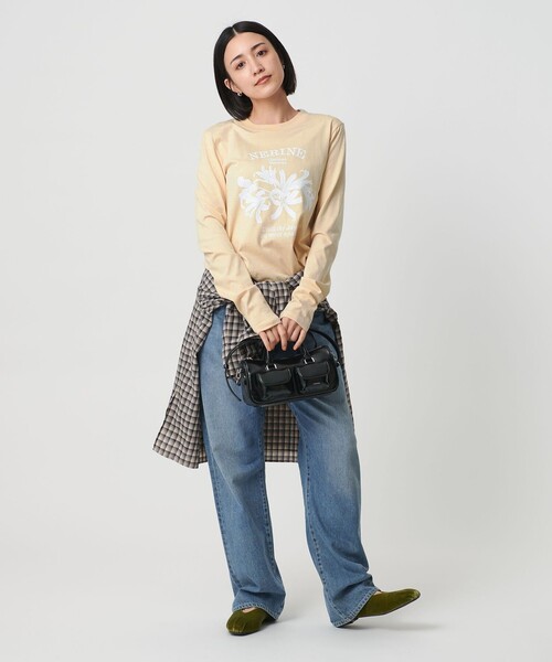 smyeon カットソー Tシャツ ロンＴ Smyeon tシャツ Sheer long sleeve tops / シアーロングスリーブ