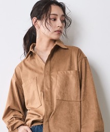 CHIC STYLE | フェイクスエードシャツ＜大きいサイズ有＞シックスタイル(シャツ/ブラウス)
