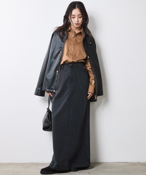 CHIC STYLE（シックスタイル）の「フェイクスエードシャツ＜大きいサイズ有＞シックスタイル（シャツ/ブラウス・レディース・ベージュ/ブラウン・M/L/LL/3L/4L/5L）」の7枚目の写真