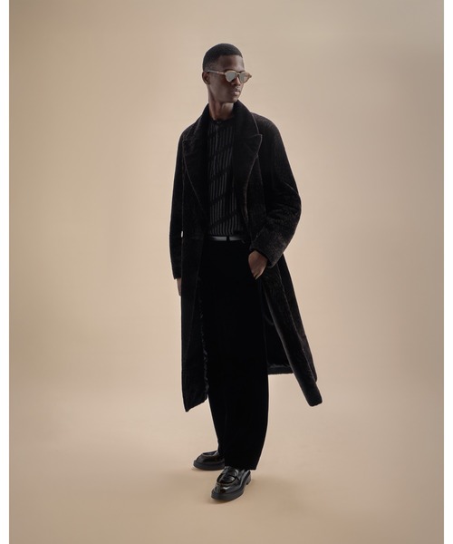 EMPORIO ARMANI(エンポリオアルマーニ)の「【エンポリオ アルマーニ】Icon ヘンリーネックセーター ウール シェニールジャカード ツートン(ニット/セーター・メンズ・ブラック・LARGE/MEDIUM/SMALL/X-LARGE)」の6枚目の写真