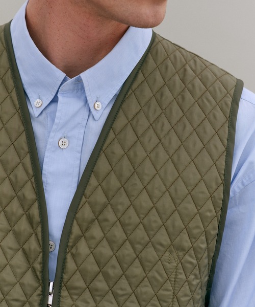 LAVENHAM（ラベンハム）の「Black Edition Zipped Gilet Mens / ブラック エディション ジップド ジレ メンズ（ベスト・メンズ・ブラック/ライトカーキ・L/M/S）」の16枚目の写真