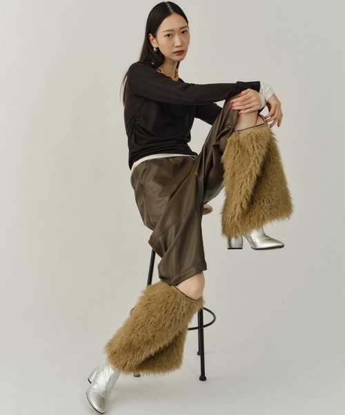 yae（ヤエ）の「2way blocking pants / 2ウェイブロッキングパンツ（その他パンツ・レディース・ブラウン/ブラック・38/36）」の10枚目の写真