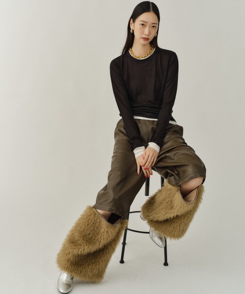 yae（ヤエ）の「2way blocking pants / 2ウェイブロッキングパンツ（その他パンツ・レディース・ブラウン/ブラック・38/36）」の11枚目の写真