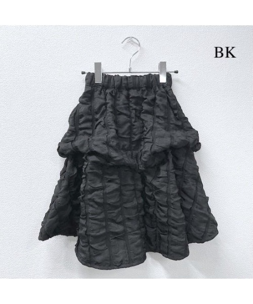 garcon la raison(ギャルソン・ラ・レゾン)の「タックドレープスカート(スカート・キッズ・ブラック・130cm/140cm)」の5枚目の写真