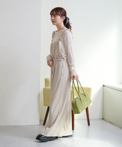 Kastane（カスタネ）の「フラワーコード刺繍シアーTOPS（Tシャツ/カットソー・レディース・ブラウン/ブラック/アイボリー・FREE）」の16枚目の写真