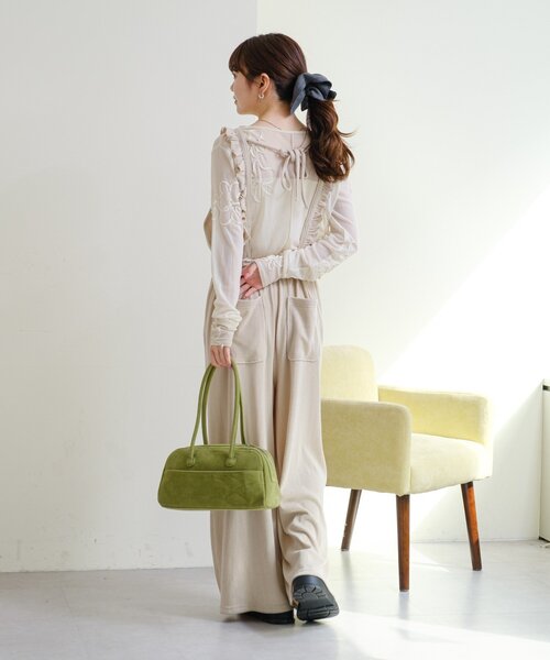 フラワーコード刺繍シアーTOPS（Tシャツ/カットソー）｜Kastane