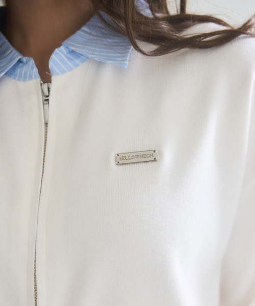 mellowneon（メロウネオン）の「シャツレイヤードライクニット（ニット/セーター・レディース・グレー/オフホワイト・FREE）」の20枚目の写真