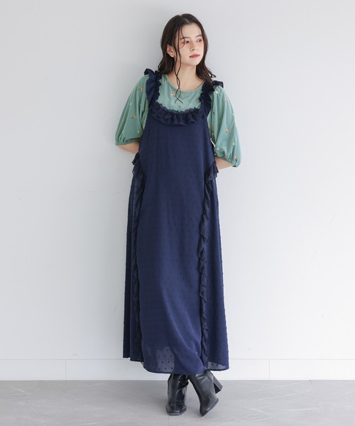 somari imagination（ソマリ イマジネーション）の「花柄刺繍ベロアカットソー（Tシャツ/カットソー・レディース・ブラック・2/1）」の16枚目の写真