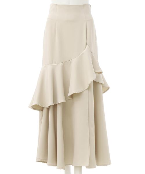 INGNI（イング）の「バックレースアップアシメスリットスカート（スカート・レディース・グレー/ライトベージュ/ブラック・FREE）」の12枚目の写真