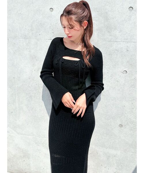 セール】クロシェニットタイトワンピース（ワンピース）｜RESEXXY