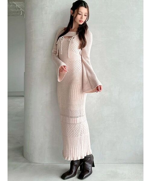 クロシェニットタイドワンピース（ワンピース）｜RESEXXY（リゼクシー