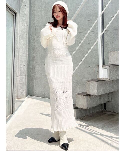 クロシェニットタイトワンピース クロシェニットタイドワンピース（ワンピース）｜RESEXXY（リゼクシー