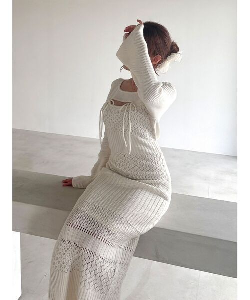 セール】クロシェニットタイドワンピース（ワンピース）｜RESEXXY