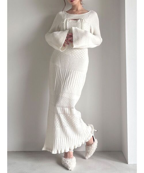 セール】クロシェニットタイトワンピース（ワンピース）｜RESEXXY