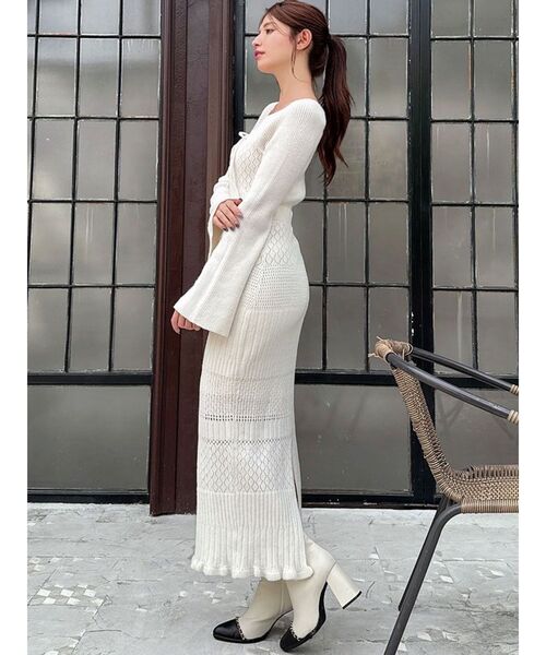 セール】クロシェニットタイドワンピース（ワンピース）｜RESEXXY