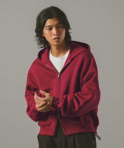 RAGEBLUE（レイジブルー）の「ソフトタッチ/ダブルジップパーカー（パーカー・メンズ・グレー系その他/レッド/ダークブラウン・FREE/MEDIUM）」の3枚目の写真