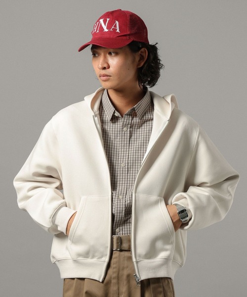 RAGEBLUE（レイジブルー）の「ソフトタッチ/ダブルジップパーカー（パーカー・メンズ・グレー系その他/レッド/ダークブラウン・FREE/MEDIUM）」の7枚目の写真