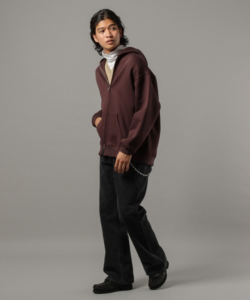 RAGEBLUE（レイジブルー）の「ソフトタッチ/ダブルジップパーカー（パーカー・メンズ・グレー系その他/レッド/ダークブラウン・FREE/MEDIUM）」の12枚目の写真