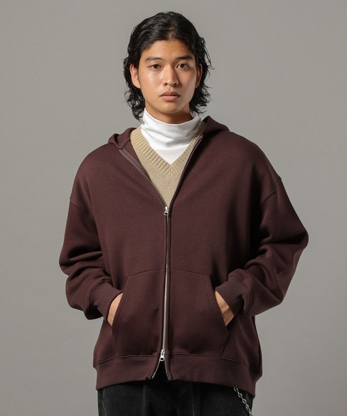 RAGEBLUE（レイジブルー）の「ソフトタッチ/ダブルジップパーカー（パーカー・メンズ・グレー系その他/レッド/ダークブラウン・FREE/MEDIUM）」の13枚目の写真