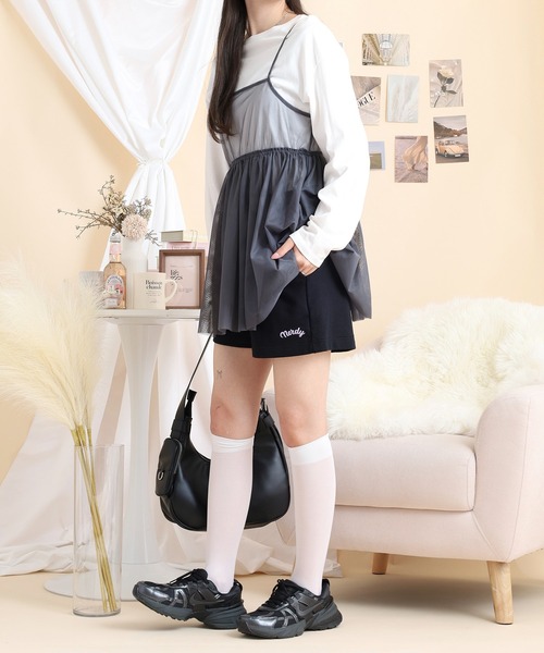 NERDY（ノルディ）の「カーシブロゴショーツ（その他パンツ・レディース・ブラック/ホワイト系その他・M/S）」の6枚目の写真