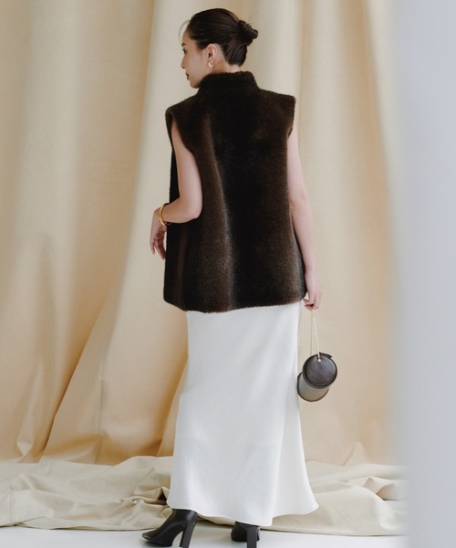 スタンドカラーファーベスト（ベスト）｜anuans（アニュアンス）の