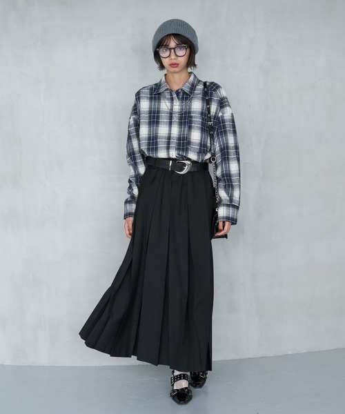 PAGEBOY(ページボーイ)の「【マルチWAY仕様】オンブレチェック2WAYシャツ2(シャツ/ブラウス・レディース・ブラウン/ネイビー/ブラック・FREE)」の11枚目の写真