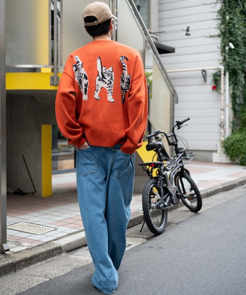 WEGO（ウィゴー）の「WEGO/アニマルジャガードニットプルオーバー（ニット/セーター・メンズ・オレンジ/アイボリー・MEDIUM/LARGE）」の22枚目の写真