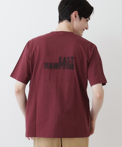 Dessin(デッサン)の「【洗える】オーガニックコットンロゴ入り半袖Tシャツ(Tシャツ/カットソー・メンズ・ボルドー/チャコールグレー/ホワイト系・02/03)」の3枚目の写真