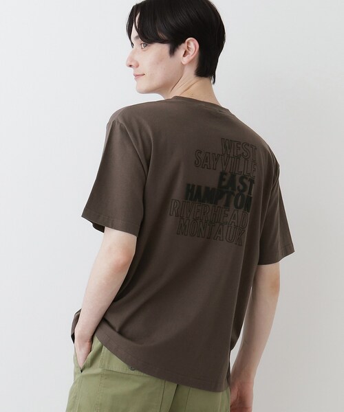 Dessin(デッサン)の「【洗える】オーガニックコットンロゴ入り半袖Tシャツ(Tシャツ/カットソー・メンズ・ボルドー/チャコールグレー/ホワイト系・02/03)」の4枚目の写真