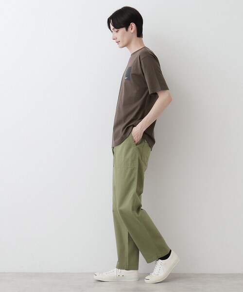 Dessin(デッサン)の「【洗える】オーガニックコットンロゴ入り半袖Tシャツ(Tシャツ/カットソー・メンズ・ボルドー/チャコールグレー/ホワイト系・02/03)」の6枚目の写真