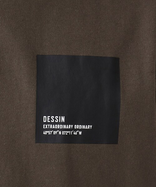 Dessin(デッサン)の「【洗える】オーガニックコットンロゴ入り半袖Tシャツ(Tシャツ/カットソー・メンズ・ボルドー/チャコールグレー/ホワイト系・02/03)」の7枚目の写真