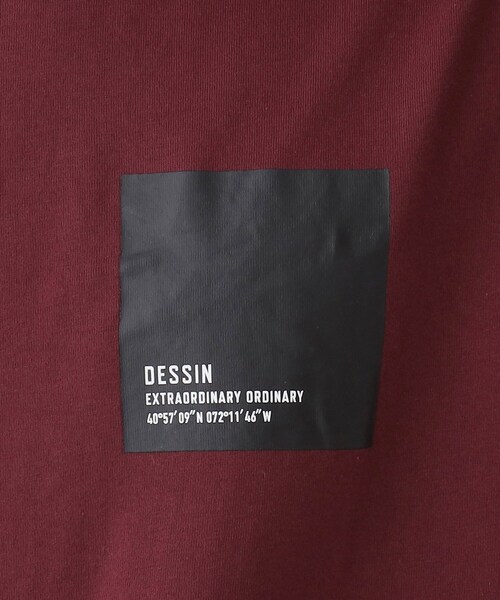 Dessin(デッサン)の「【洗える】オーガニックコットンロゴ入り半袖Tシャツ(Tシャツ/カットソー・メンズ・ボルドー/チャコールグレー/ホワイト系・02/03)」の12枚目の写真