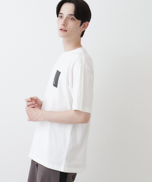Dessin(デッサン)の「【洗える】オーガニックコットンロゴ入り半袖Tシャツ(Tシャツ/カットソー・メンズ・ボルドー/チャコールグレー/ホワイト系・02/03)」の14枚目の写真