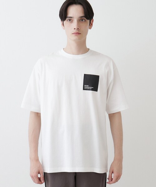 Dessin(デッサン)の「【洗える】オーガニックコットンロゴ入り半袖Tシャツ(Tシャツ/カットソー・メンズ・ボルドー/チャコールグレー/ホワイト系・02/03)」の19枚目の写真