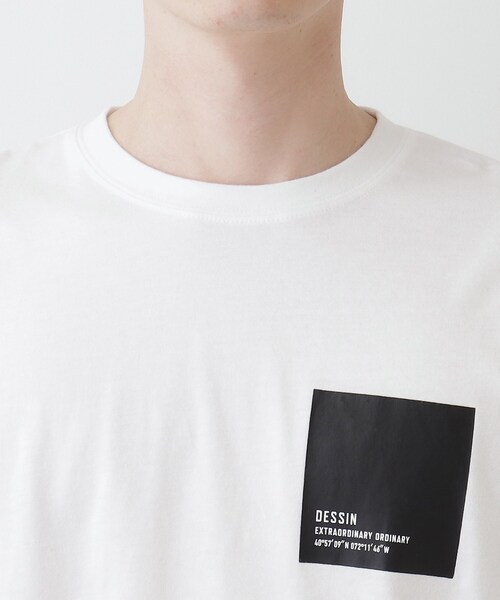 Dessin(デッサン)の「【洗える】オーガニックコットンロゴ入り半袖Tシャツ(Tシャツ/カットソー・メンズ・ボルドー/チャコールグレー/ホワイト系・02/03)」の22枚目の写真