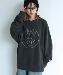 PARIS SAINT-GERMAIN | 【Paris Saint-Germain/パリサンジェルマン】ヴィンテージピグメント加工 ロゴエンブレム 裏毛 スウェットトレーナー(スウェット)