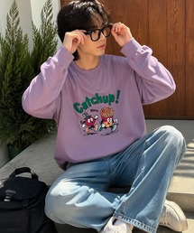 HOOK（フック）の「HOOK -original-　Catchup! ケチャップ＆フライ 刺繍スウェット（スウェット）」