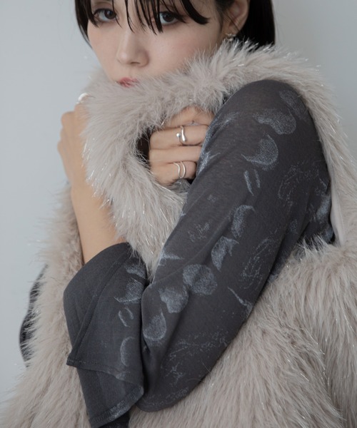 ラメウルフシャギーファーベスト（その他アウター）｜VACANCY