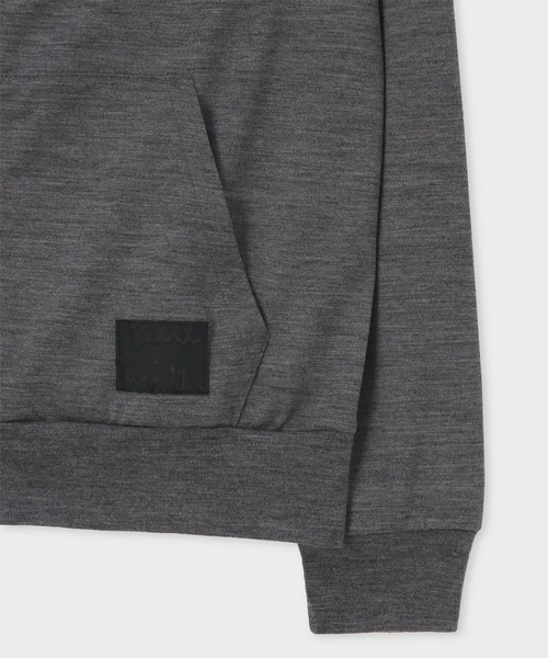 Paul Smith（ポールスミス）の「"Cropped Logo" テックウール パーカ / 253567 300S（パーカー・メンズ・ブラック/グレー・MEDIUM/LARGE/X-LARGE/XX-LARGE）」の3枚目の写真