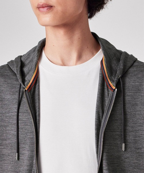 Cropped Logo' テックウール パーカ / 253567 300S（パーカー）｜Paul