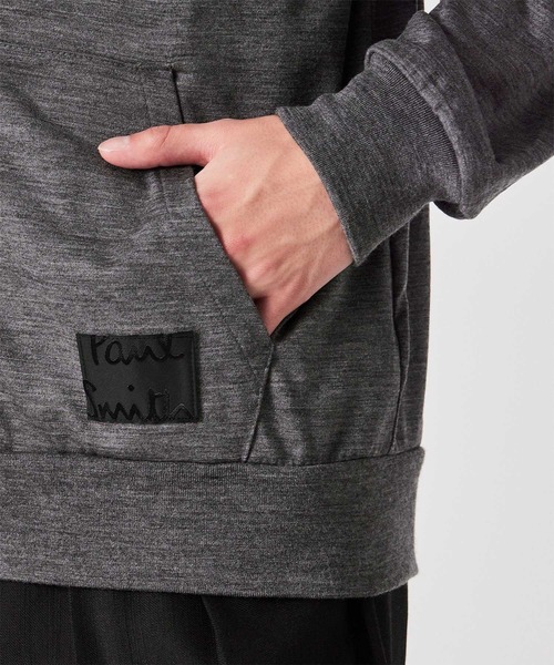 Cropped Logo' テックウール パーカ / 253567 300S（パーカー）｜Paul