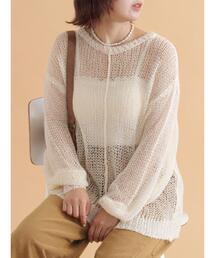 モヘアタッチシアーニット