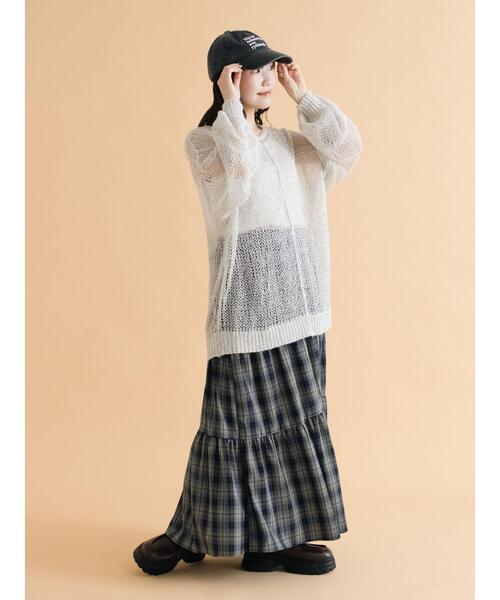 ehka sopo（エヘカソポ）の「モヘアタッチシアーニット（ニット/セーター・レディース・ピンク/モカ/キナリ/グレー/ブルー・F）」の13枚目の写真