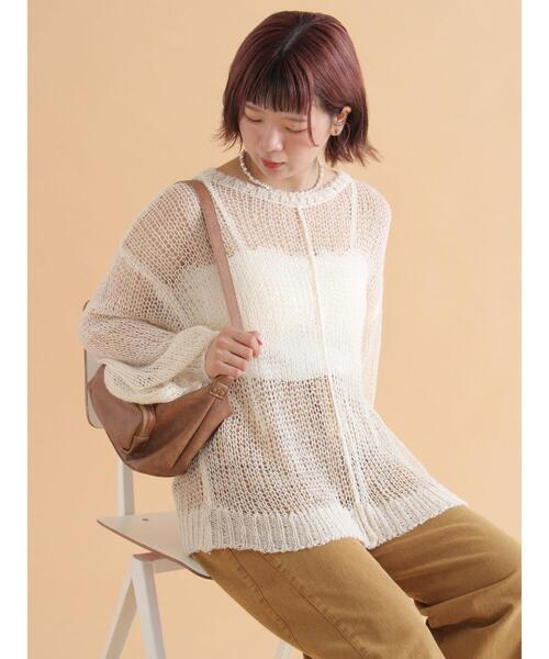 ehka sopo（エヘカソポ）の「モヘアタッチシアーニット（ニット/セーター・レディース・ピンク/モカ/キナリ/グレー/ブルー・F）」の14枚目の写真