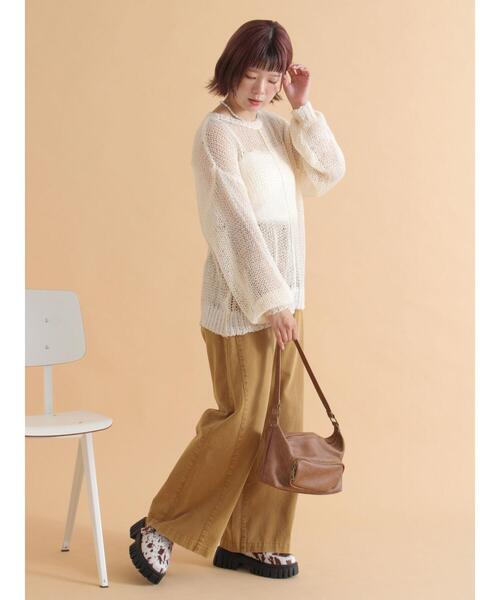 ehka sopo（エヘカソポ）の「モヘアタッチシアーニット（ニット/セーター・レディース・ピンク/モカ/キナリ/グレー/ブルー・F）」の17枚目の写真