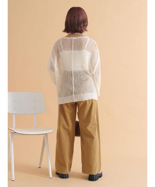 ehka sopo（エヘカソポ）の「モヘアタッチシアーニット（ニット/セーター・レディース・ピンク/モカ/キナリ/グレー/ブルー・F）」の21枚目の写真