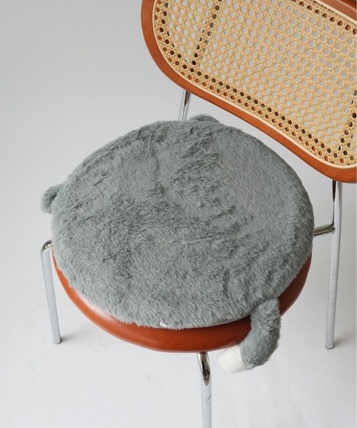 Port（ポート）の「【 Port / ポート 】 まるっとにゃんこ クッション座布団 #（クッション/クッションカバー・レディース・ブラック/ホワイト/グレー/ブラウン・FREE）」の4枚目の写真