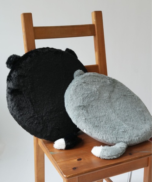 Port（ポート）の「【 Port / ポート 】 まるっとにゃんこ クッション座布団 #（クッション/クッションカバー・レディース・ブラック/ホワイト/グレー/ブラウン・FREE）」の3枚目の写真