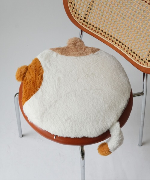 Port（ポート）の「【 Port / ポート 】 まるっとにゃんこ クッション座布団 #（クッション/クッションカバー・レディース・ブラック/ホワイト/グレー/ブラウン・FREE）」の7枚目の写真