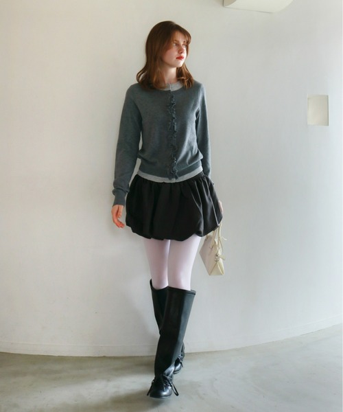 mic by Olu.（ミックバイオルドット）の「バルーンミニスカート（スカート・レディース・グレー/ブラウン・SMALL/MEDIUM）」の12枚目の写真